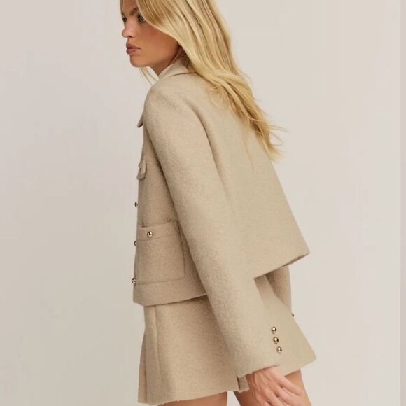 NWT Reformation Marin Jacket in Cream Size X Small - Picture 2 of 5